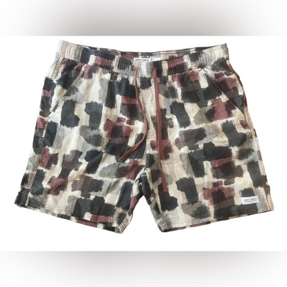 Banks Journal Noho Walkshort Men’s XXL Cinnamon/ Brown‎ Linen Blend Shorts